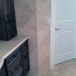 new bathroom wall and door tile work