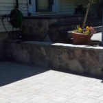 Stone Porch And Retaining Wall