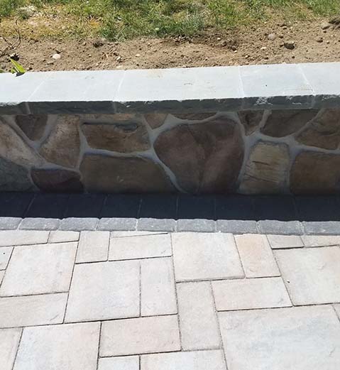 Stone Paver Retaining Wall