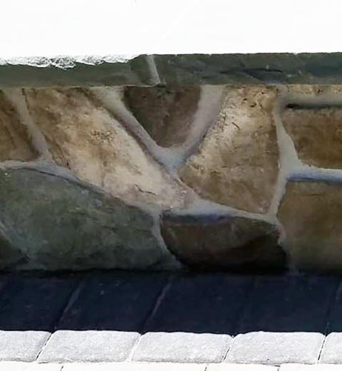 Stone Paver Retaining Wall