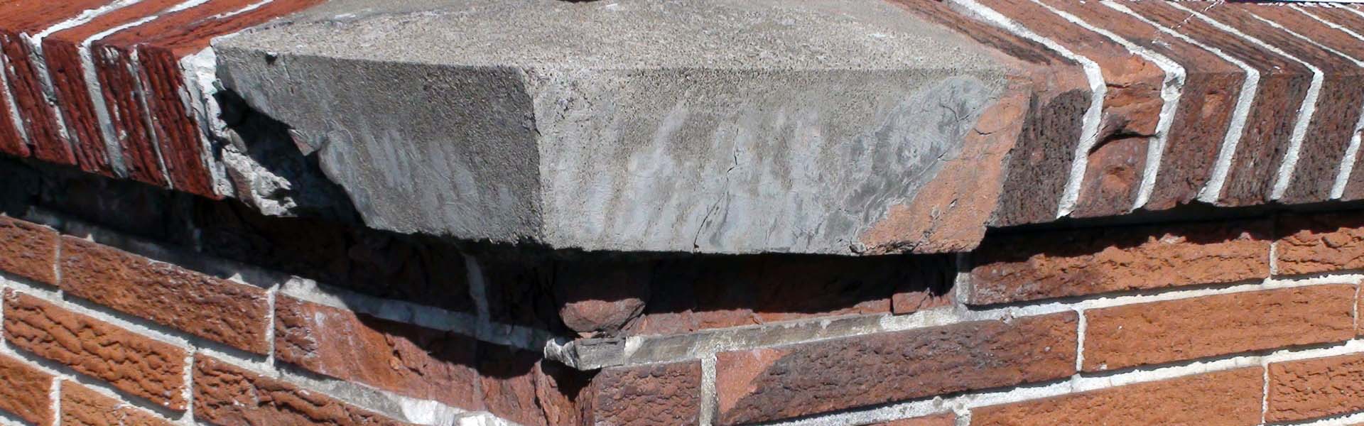damaged brick work