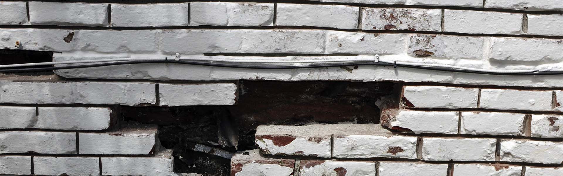 damaged brick
